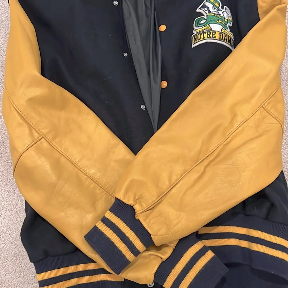 Vintage Notre Dame Holloway Varsity Jacket - Picture 9 of 11
